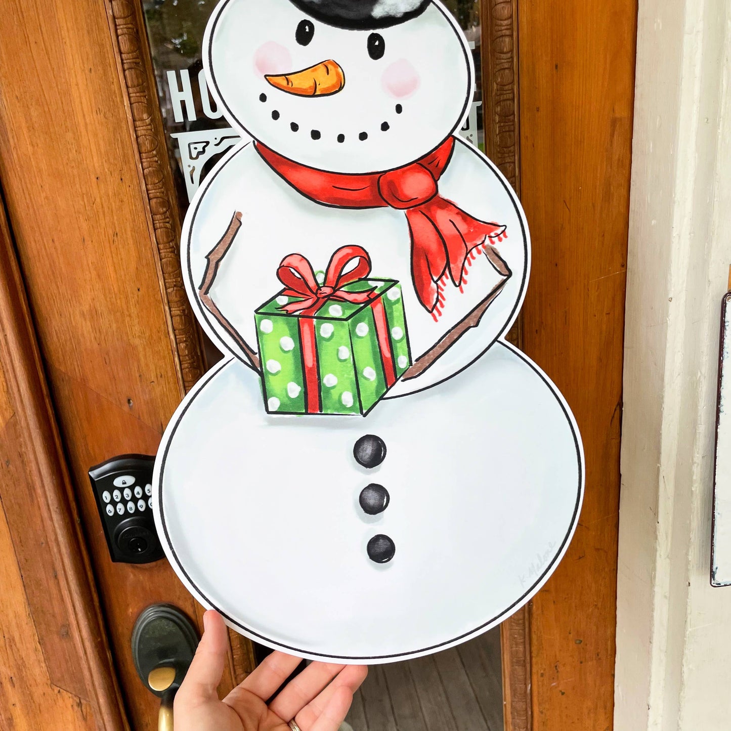 Snowman / Pumpkin Stack Double Sided Door Hanger