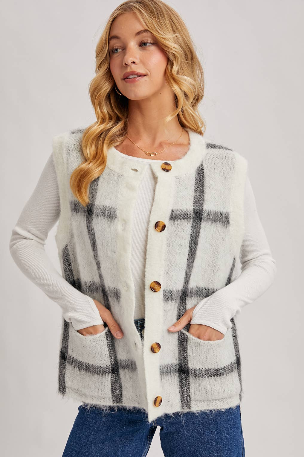 Fall In Love Fuzzy Knit Vest