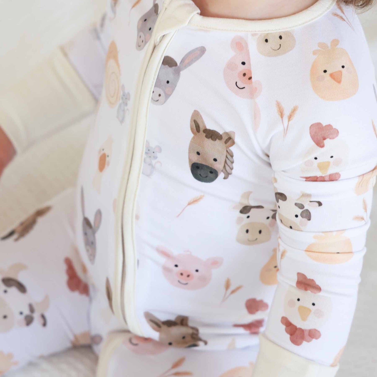 Barnyard Buddies Bamboo Zip Romper