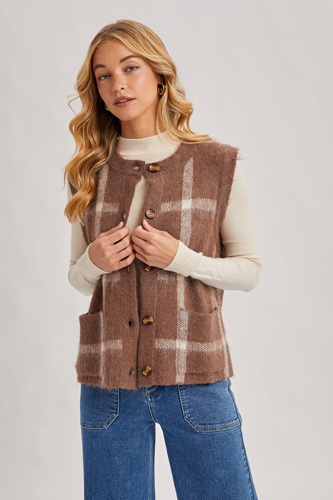 Fall In Love Fuzzy Knit Vest