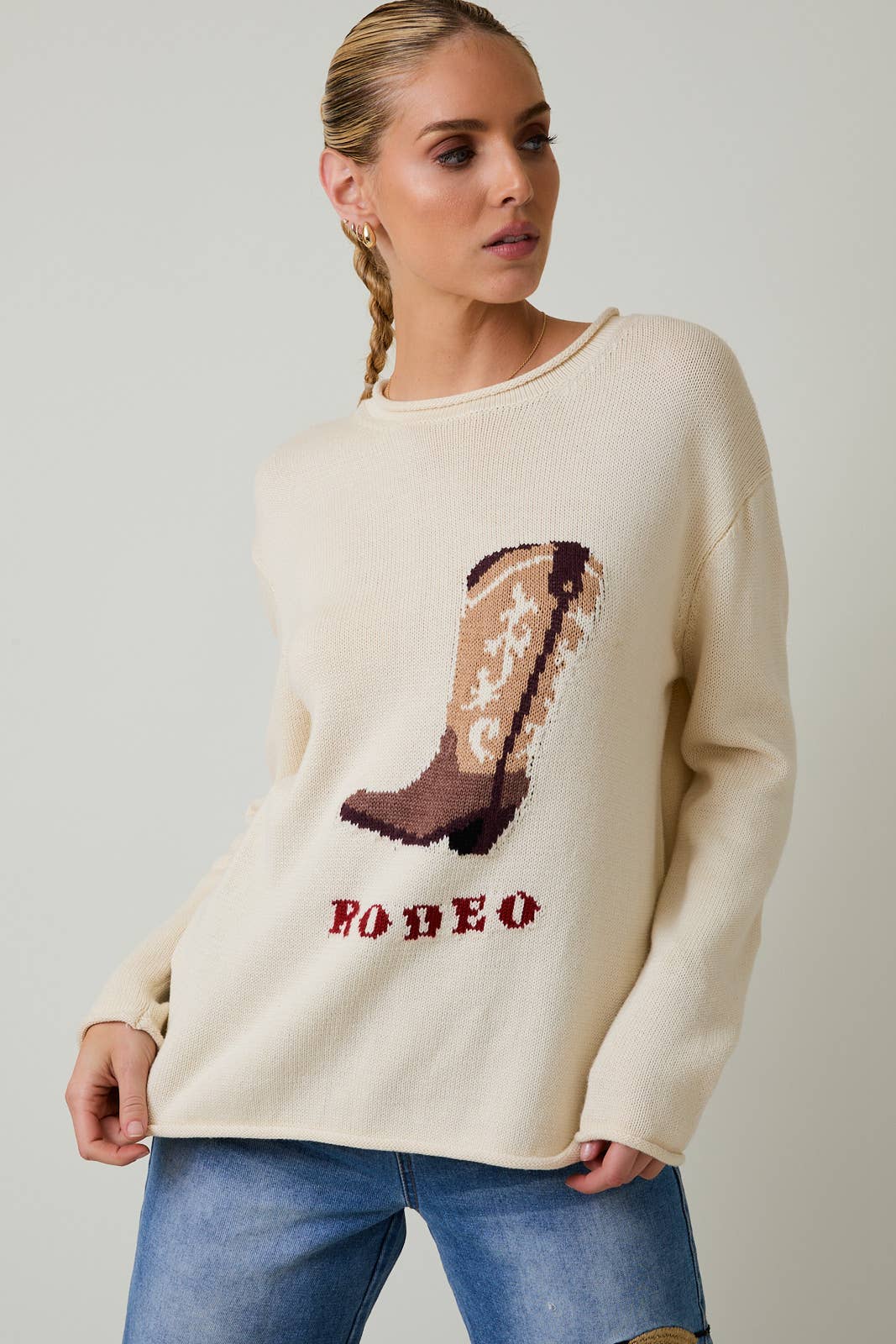 Let’s Rodeo Graphic Sweater