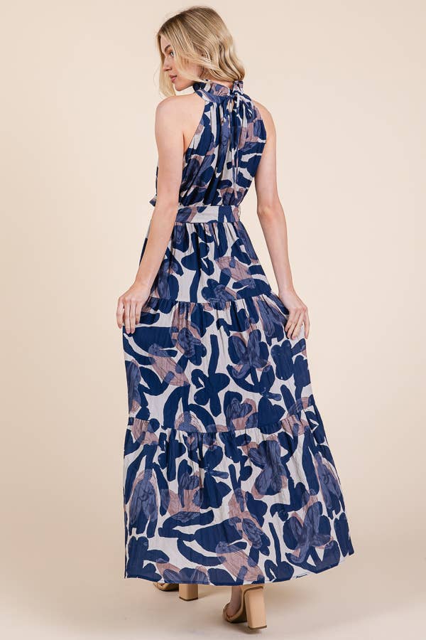 Take Me Away Abstract Maxi Dress