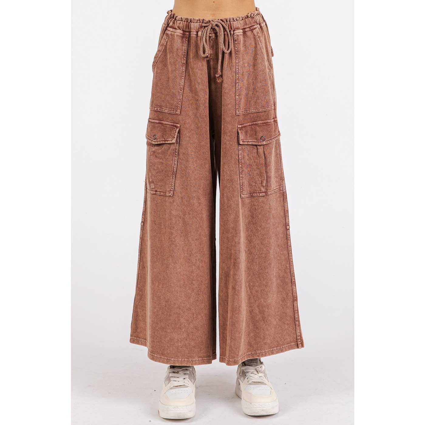 French Terry Knit Cargo Pants