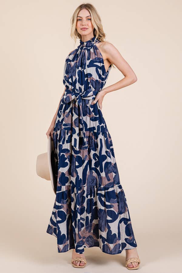 Take Me Away Abstract Maxi Dress