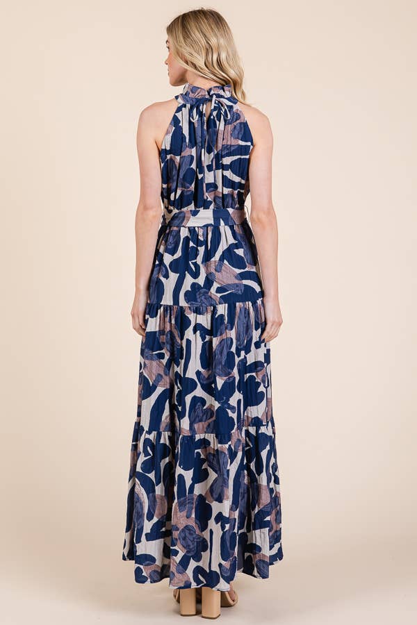 Take Me Away Abstract Maxi Dress