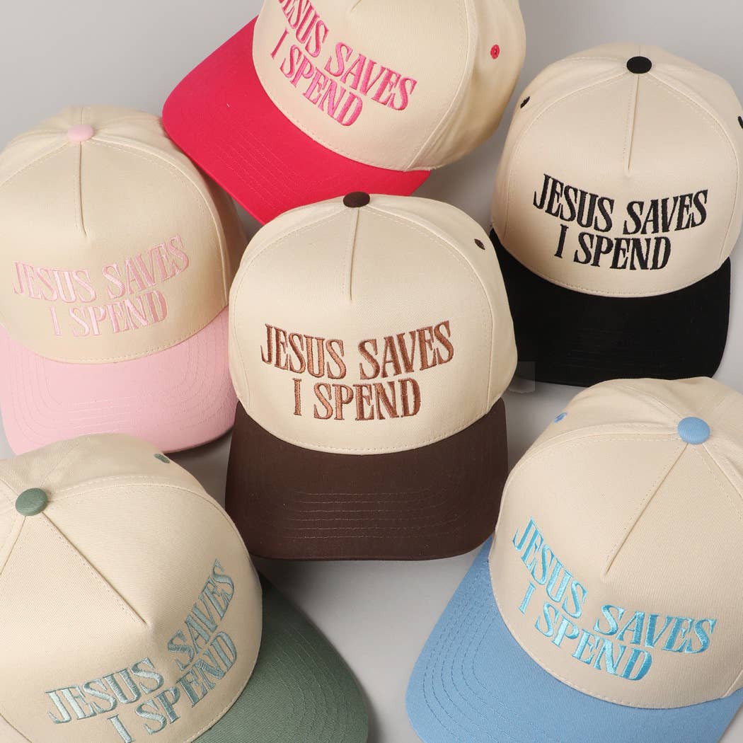 JESUS SAVES I SPEND Trucker Hat