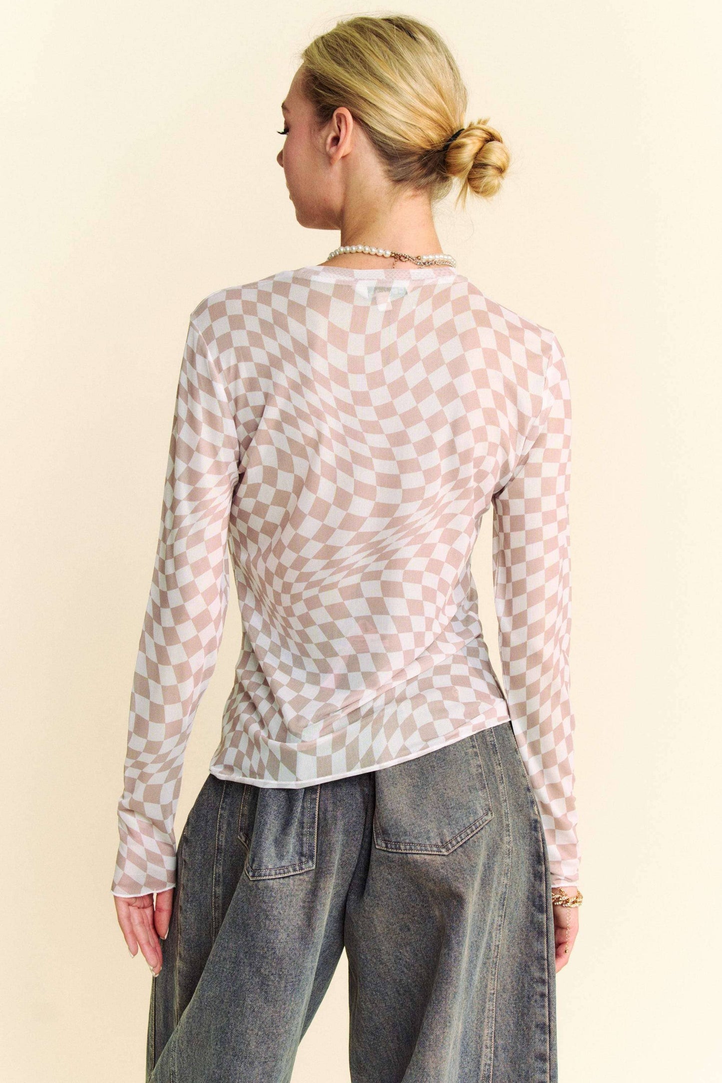 Checkered Layering Top