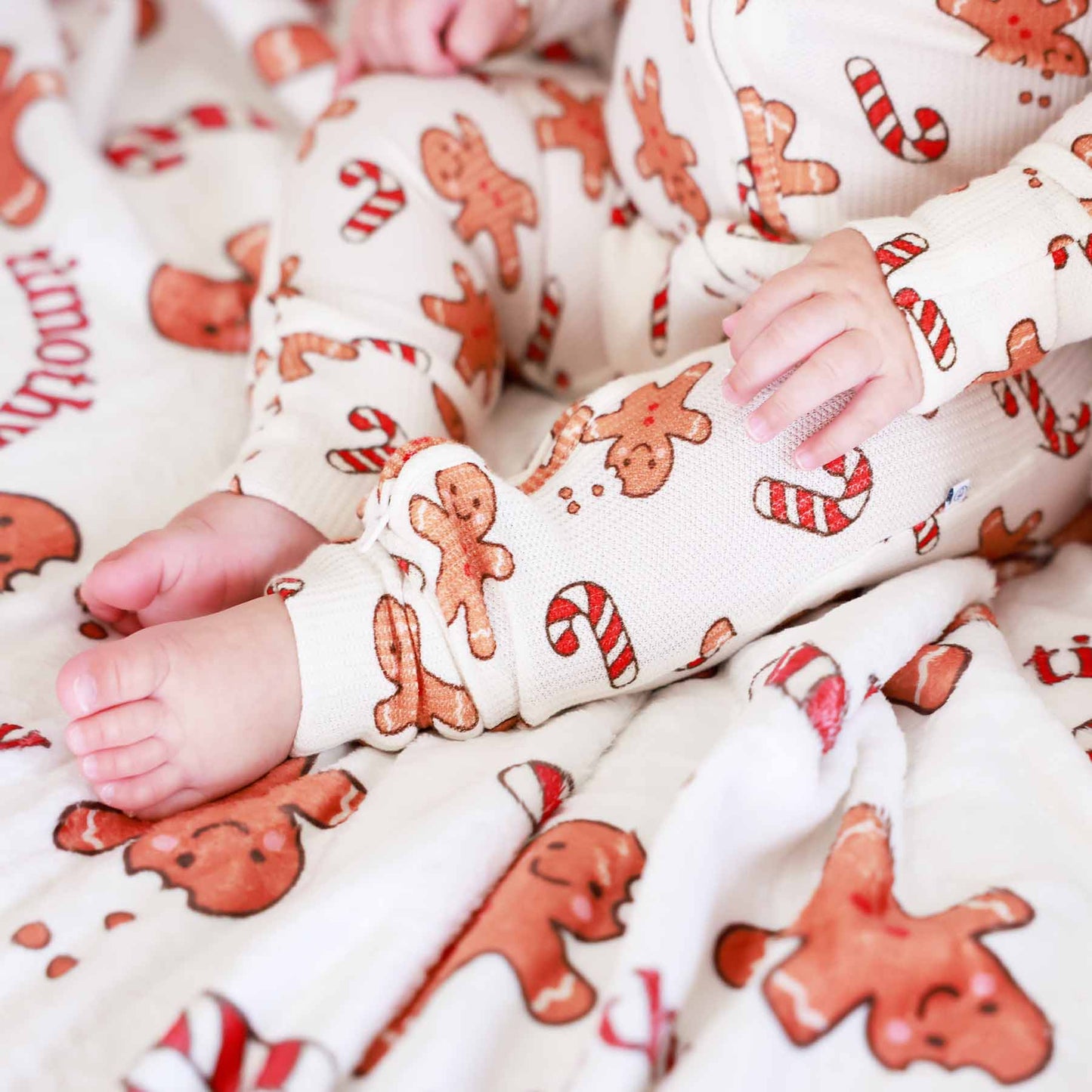 Sleigh Ride Sweets Bamboo Waffle Convertible Zip Romper