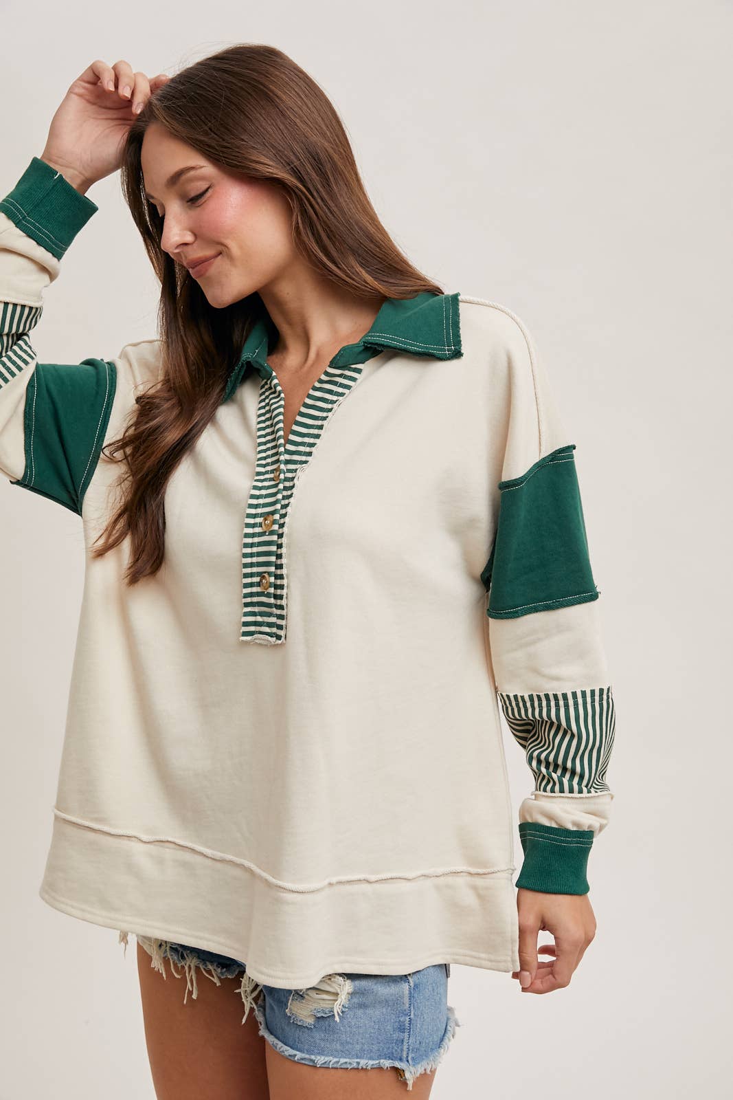 Pumpkin Spice Collar Knit Top