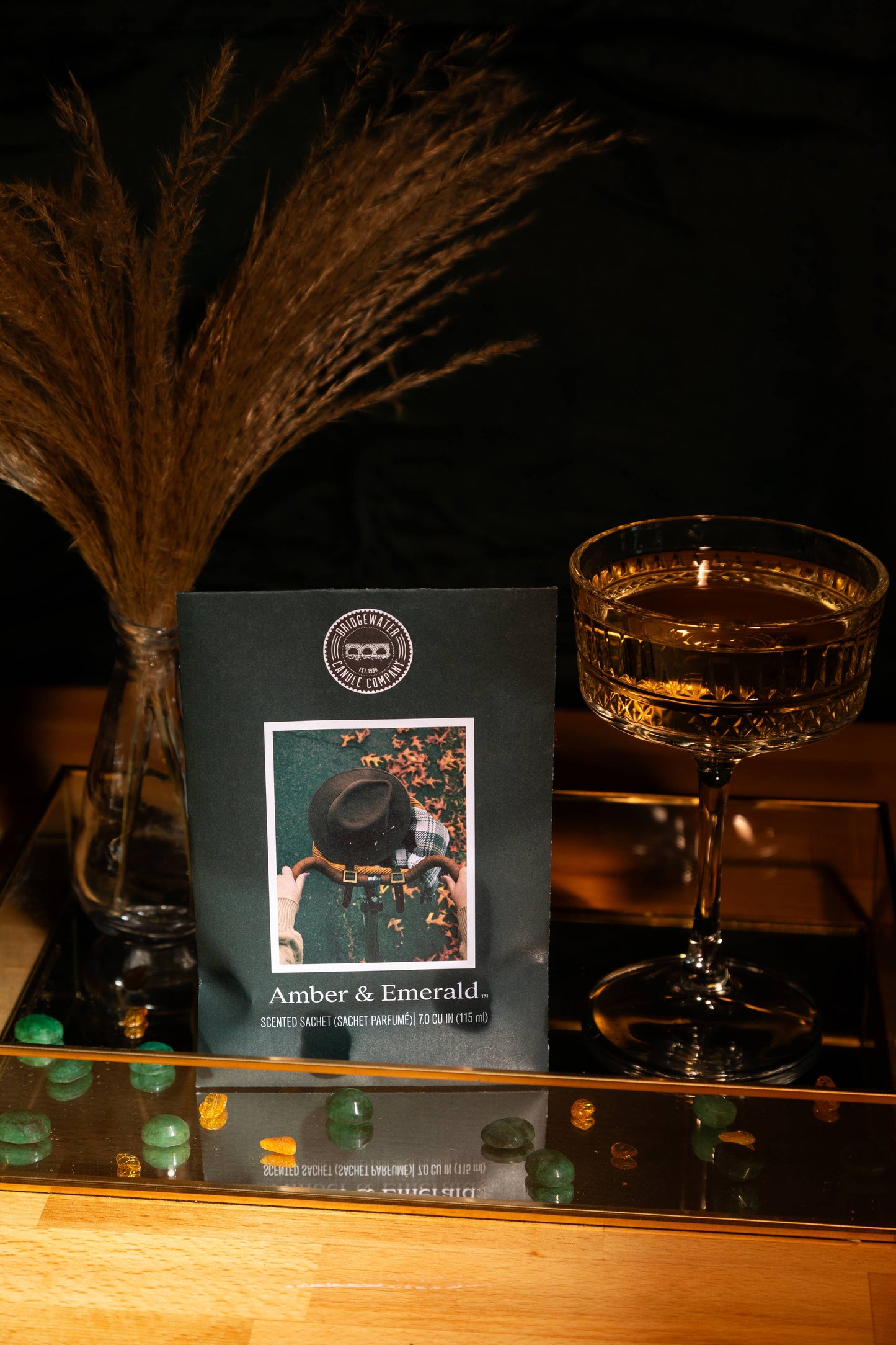 Amber & Emerald Sachet