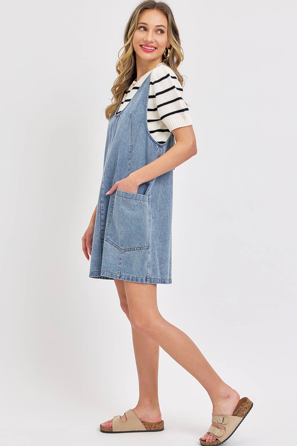 Overall Denim Dress