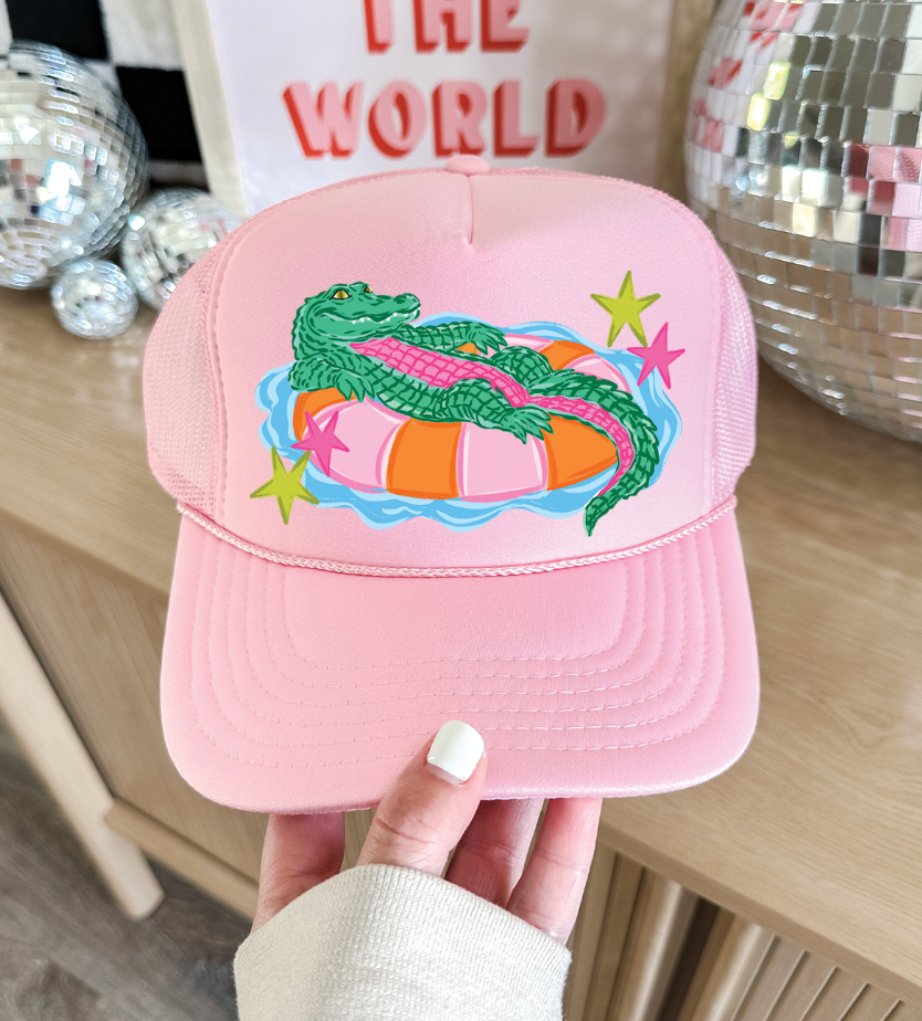 Floating Gator Trucker Hat