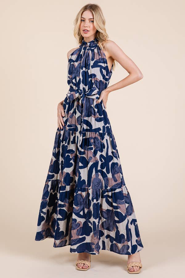 Take Me Away Abstract Maxi Dress