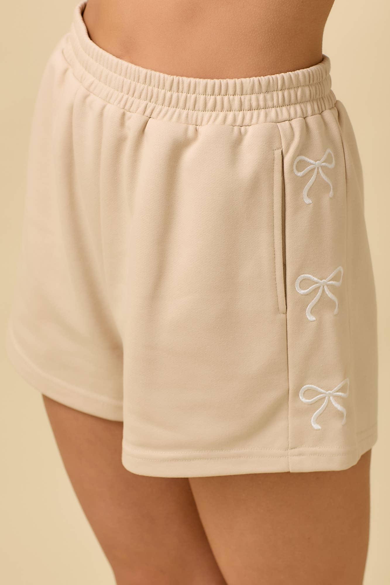 Bow Embroidered Shorts