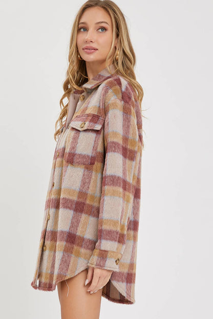 Mauve Plaid Shacket