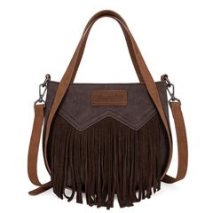 Wrangler Stitch Fringe Two Tone Crossbody