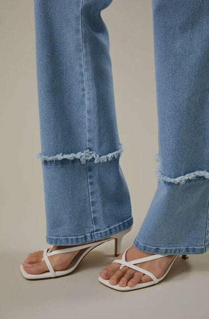 Spring Fling Frayed Hem Detail Denim