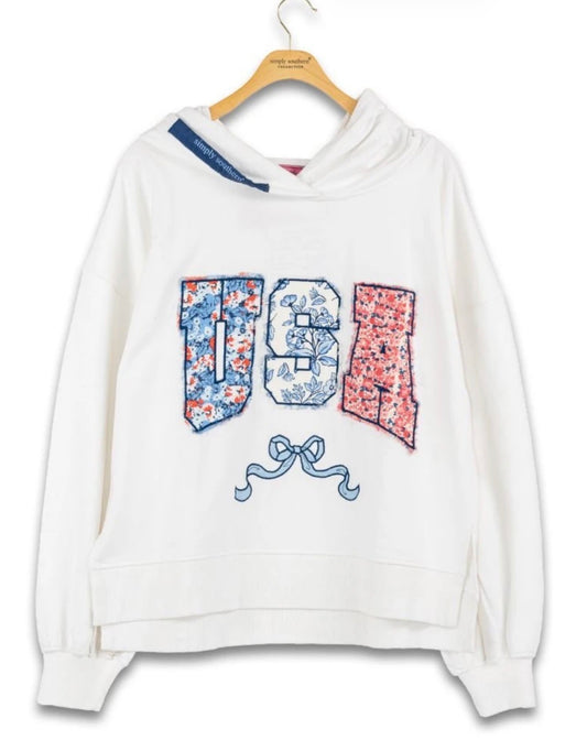 USA Floral Hoodie - Simply Southern