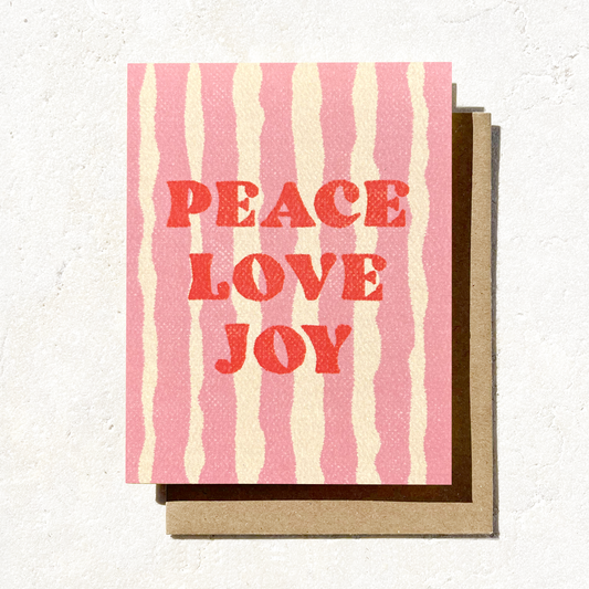 Peace Love Joy Holiday Card