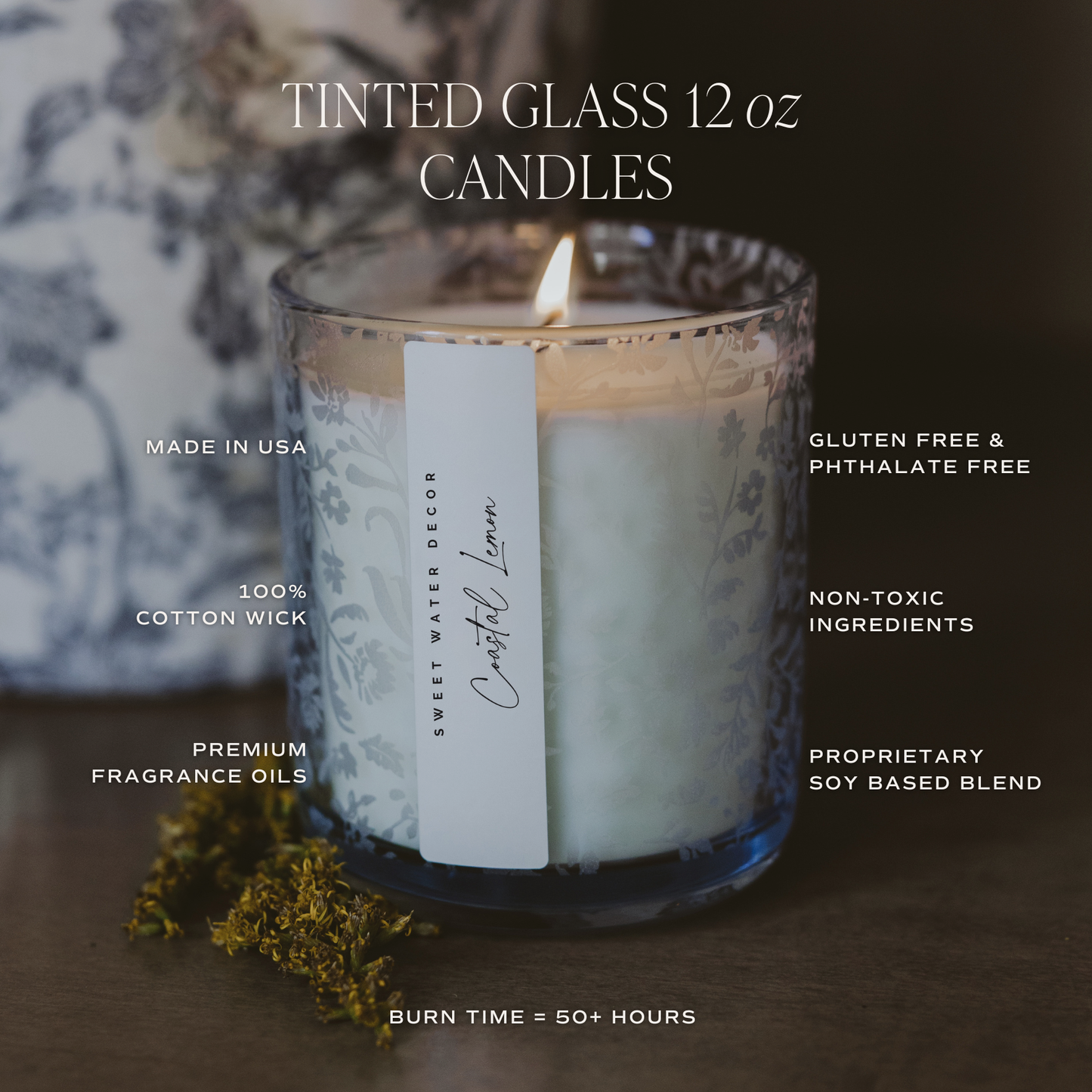 Coastal Lemon 12 oz Soy Candle