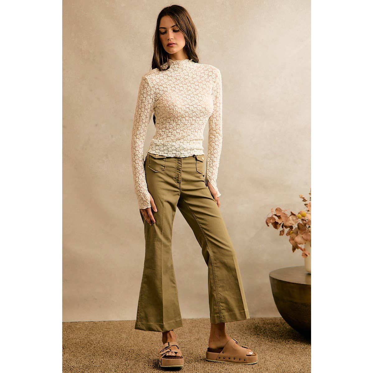 Floral Lace Knit Top