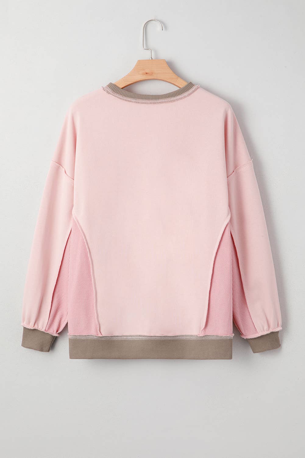 Waffle Color Block Sweatshirt