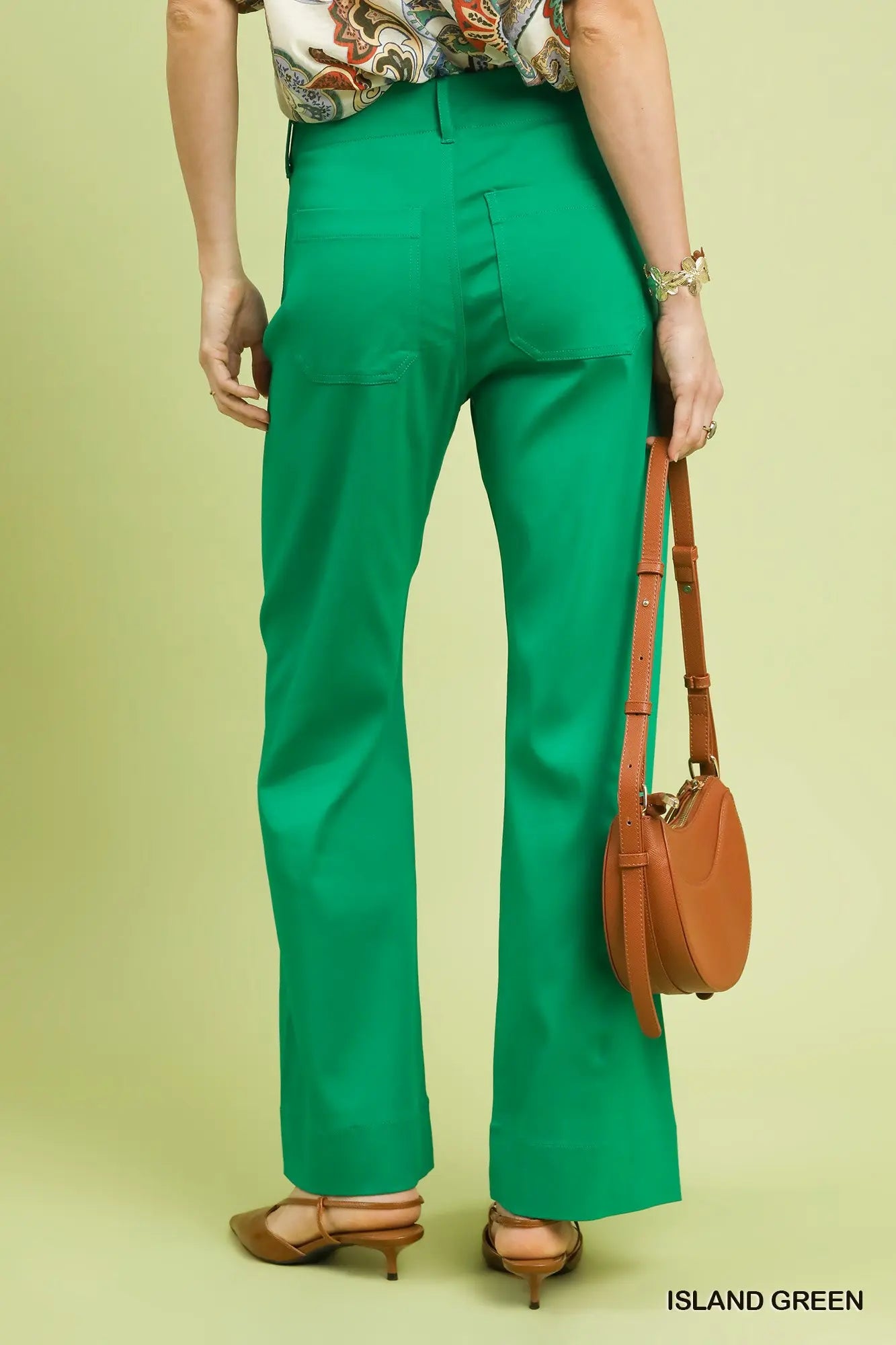 Statement Button Stretch Pants