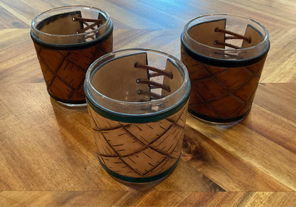 Leather Wrapped Bourbon Glasses