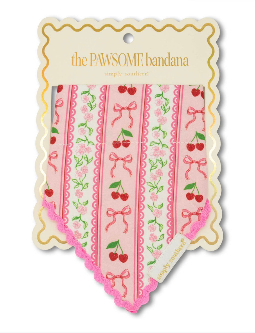 Pet Bandana - Cherries + Bows