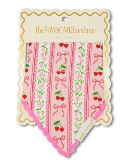 Pet Bandana - Cherries + Bows