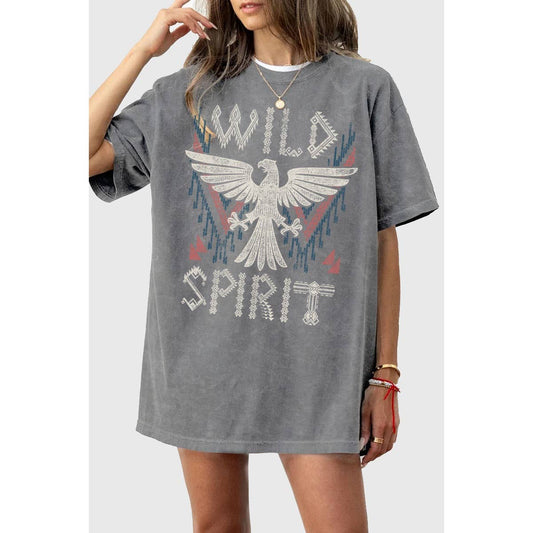 Wild Spirit Oversized Tee: Mineral Grey