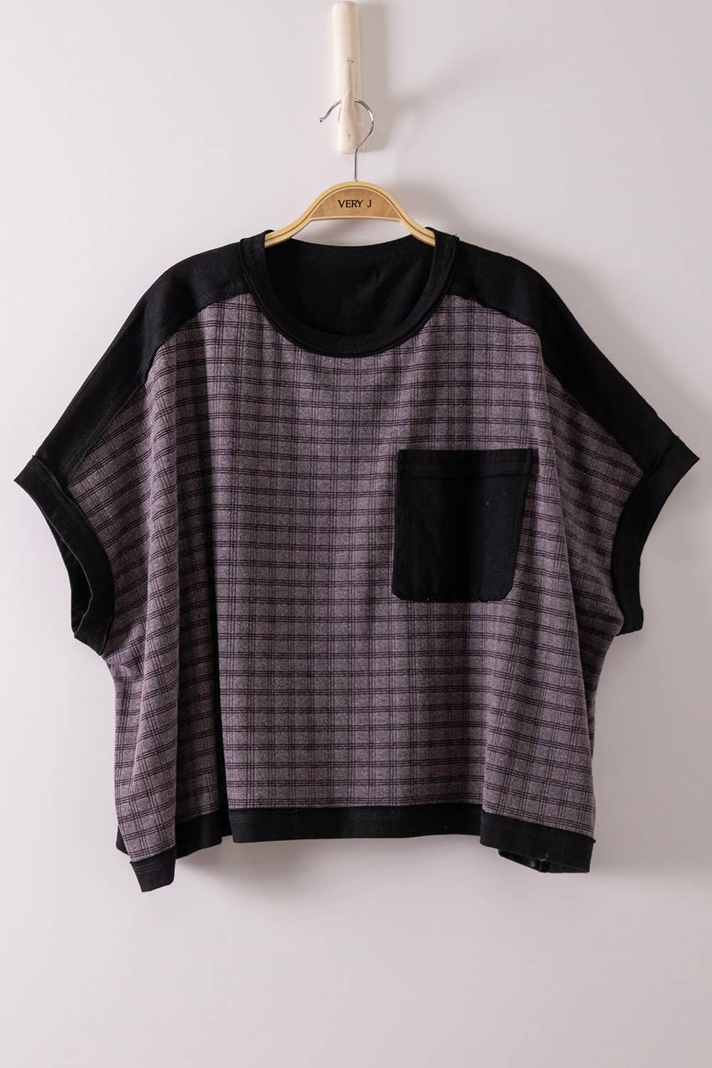 Dolman Sleeve Textured Knit Top- Plus