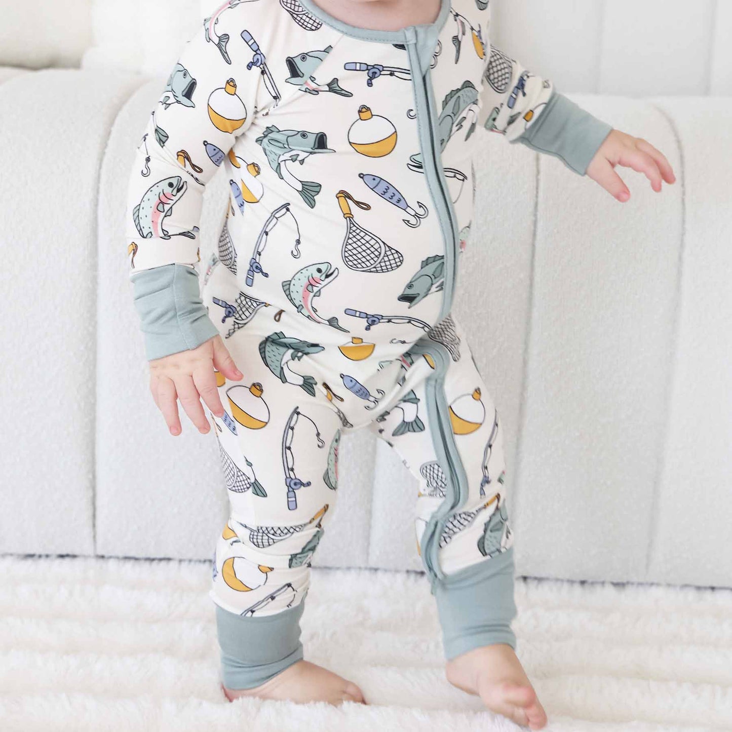 Catch of the Day Convertible Zip Romper