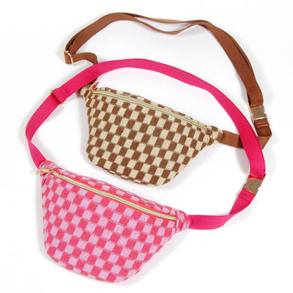 Check Yourself Belt Sling Bag: Pink