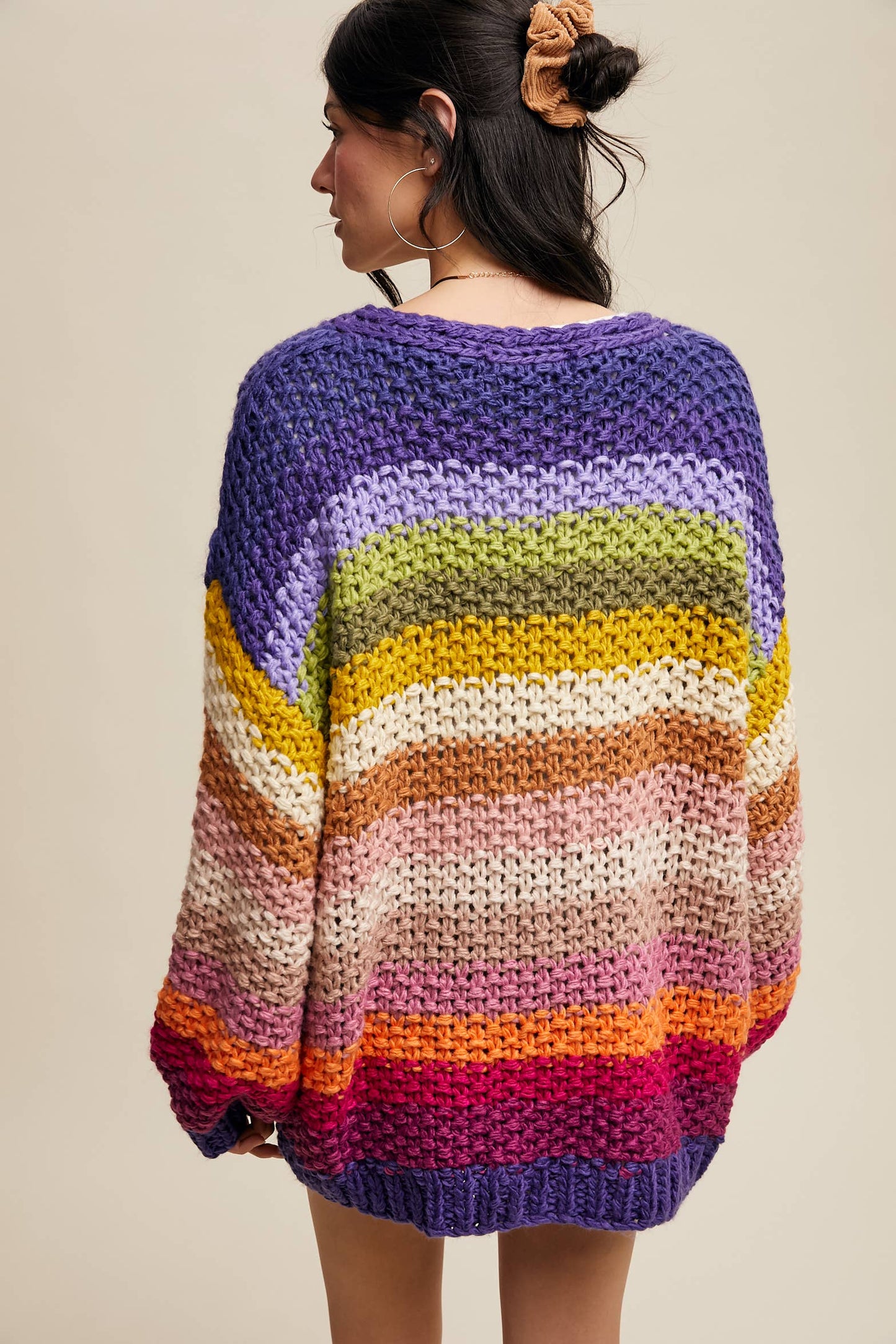 Rainbow Crochet Cardigan