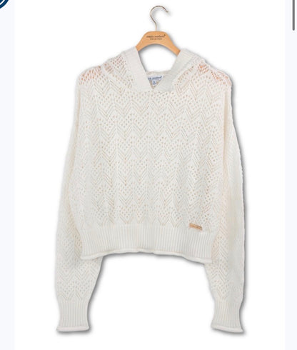 Open Knit Hoodie
