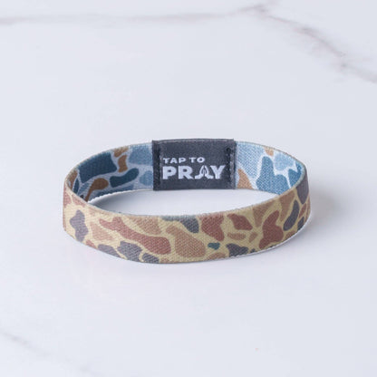 Tap To Pray® Wristband – River Rock Camo - Sahara and Copper