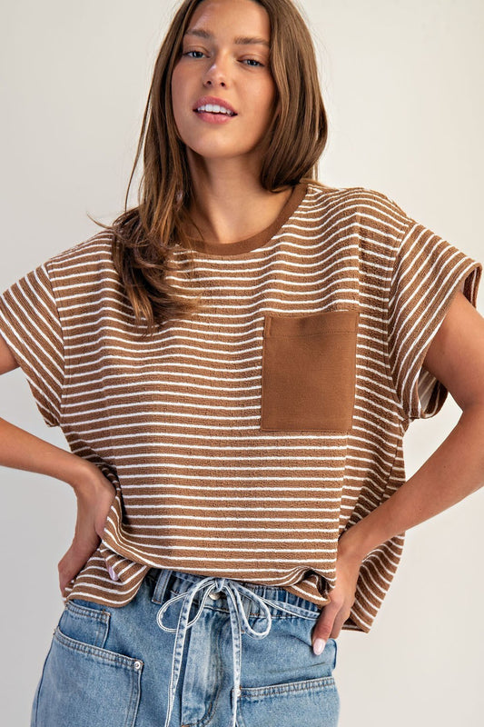 Keep It Casual Striped Knit Top