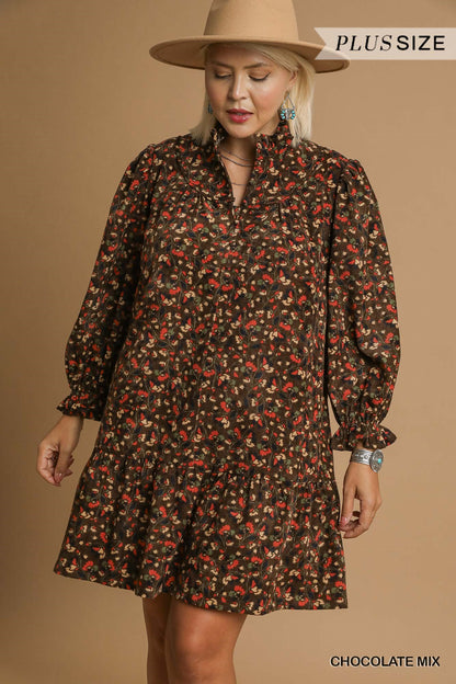 Feeling Thankful Corduroy Dress - Plus