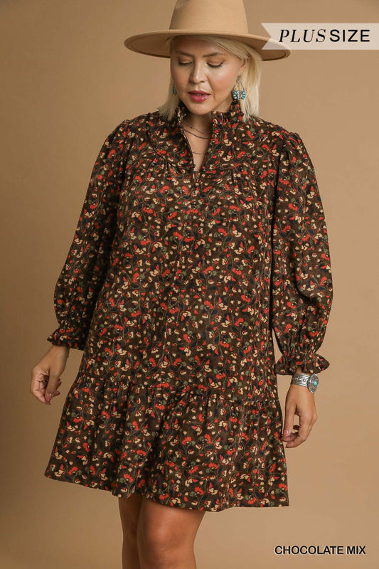 Feeling Thankful Corduroy Dress - Plus