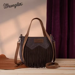 Wrangler Stitch Fringe Two Tone Crossbody