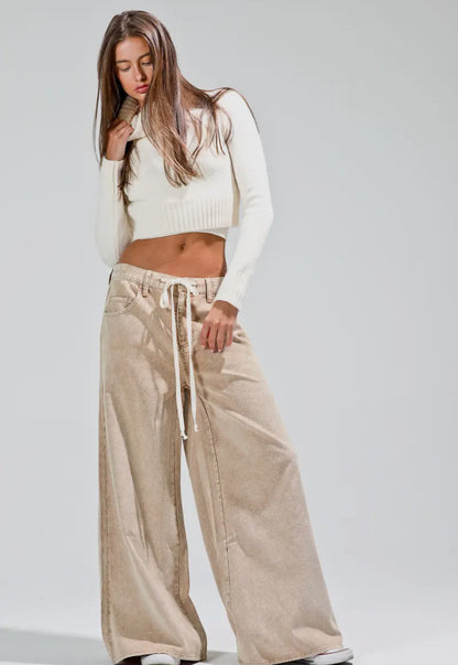 Washed Corduroy Pants