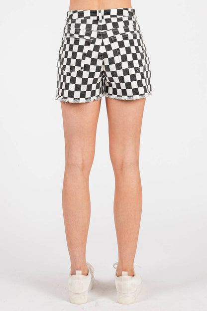 Game Day Checkered Shorts