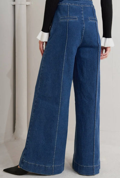 Indigo Seam Detail Denim