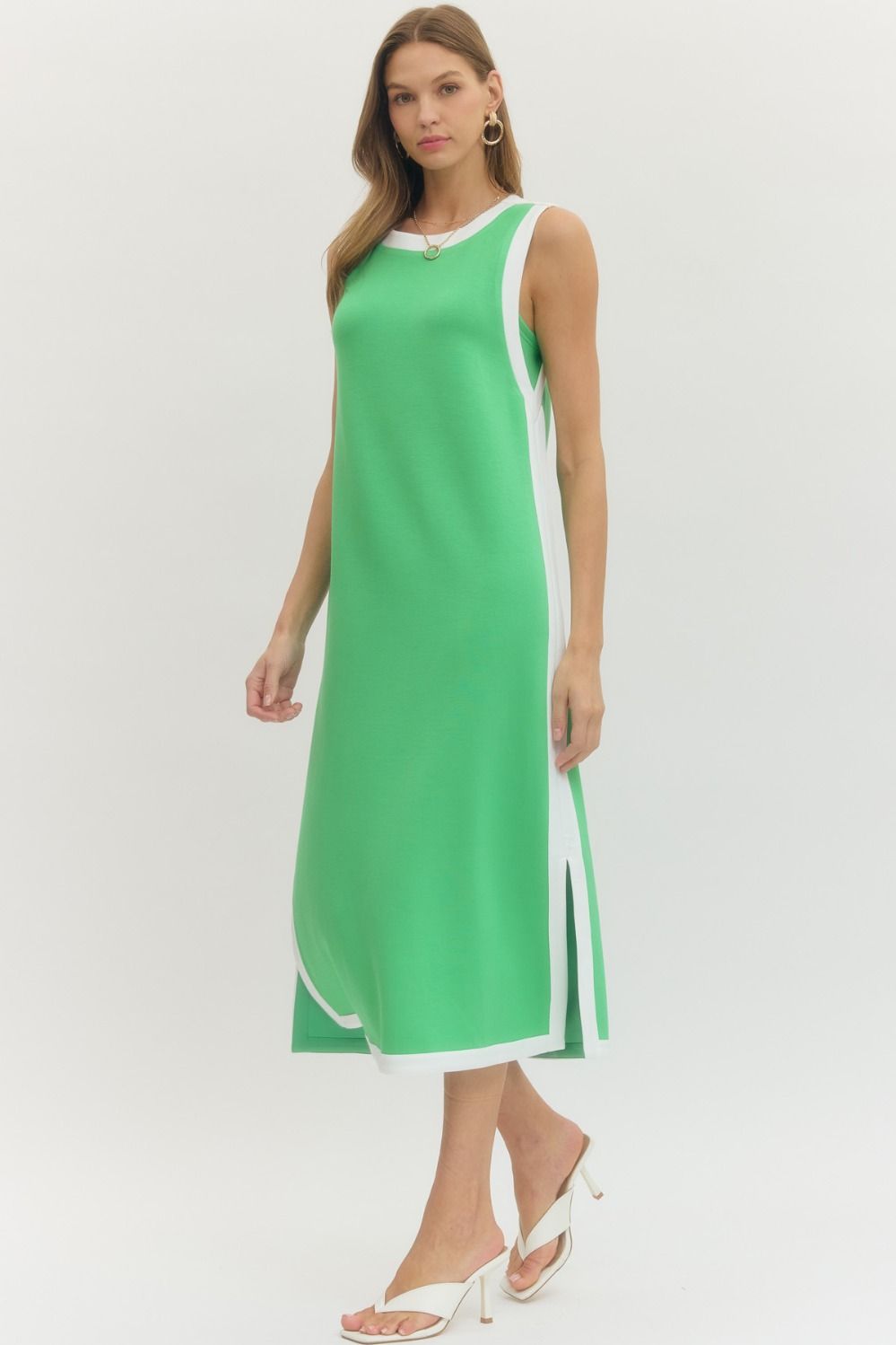 Emerald Ease Midi Dress