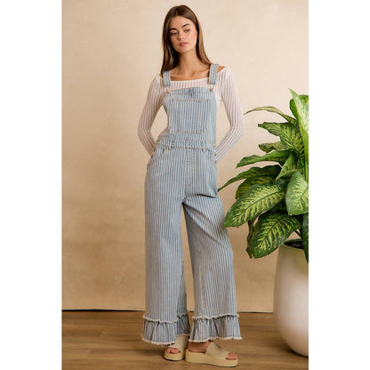 Make A Statement Ruffle Hem Overall
