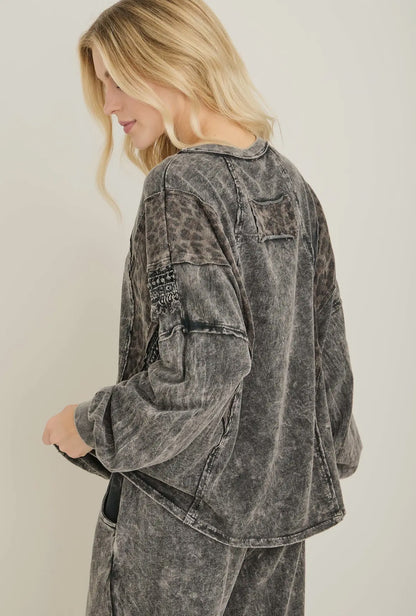 Leopard Fringe Detailed Top