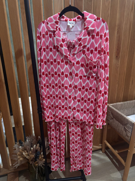 Oh My Hearts Ribbed Lounge Set