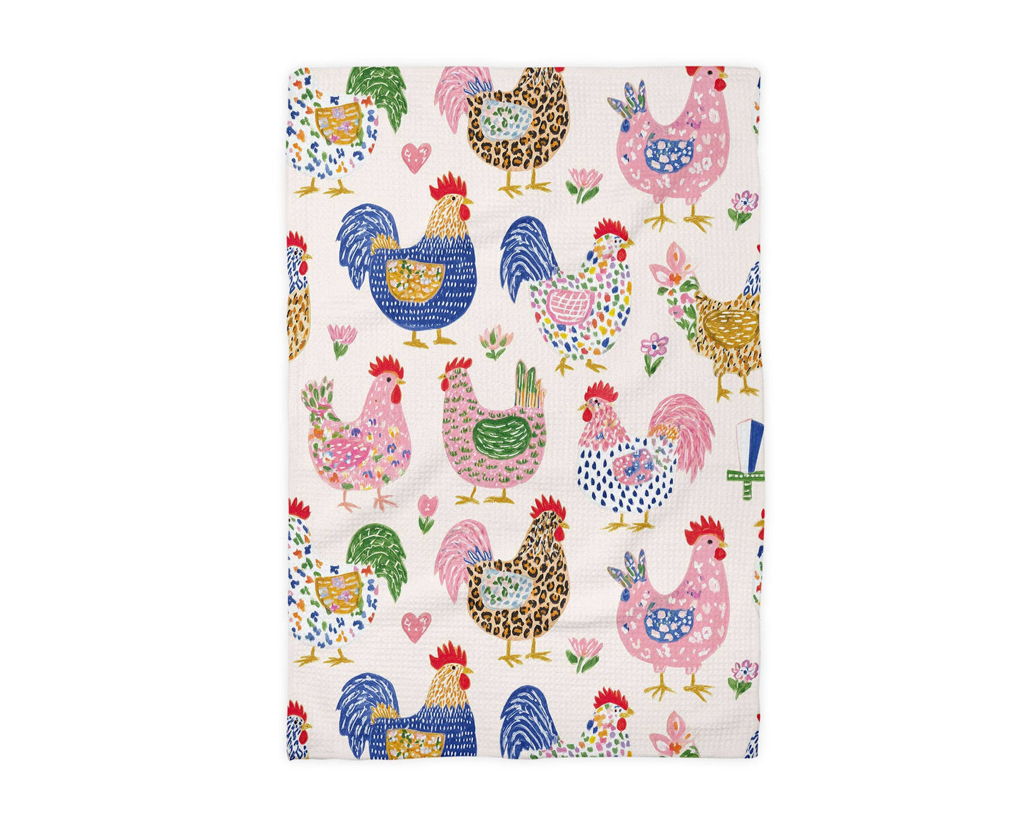 Colorful Chickens Kitchen Towel