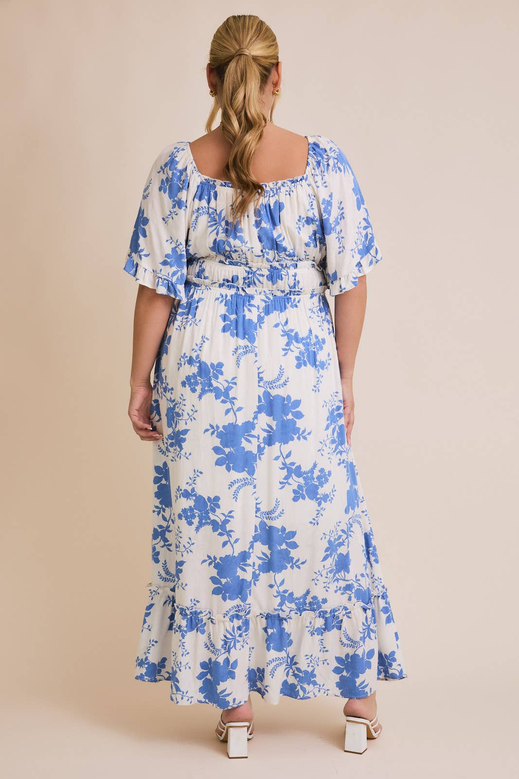 Plus Feeling Blue Floral Dress
